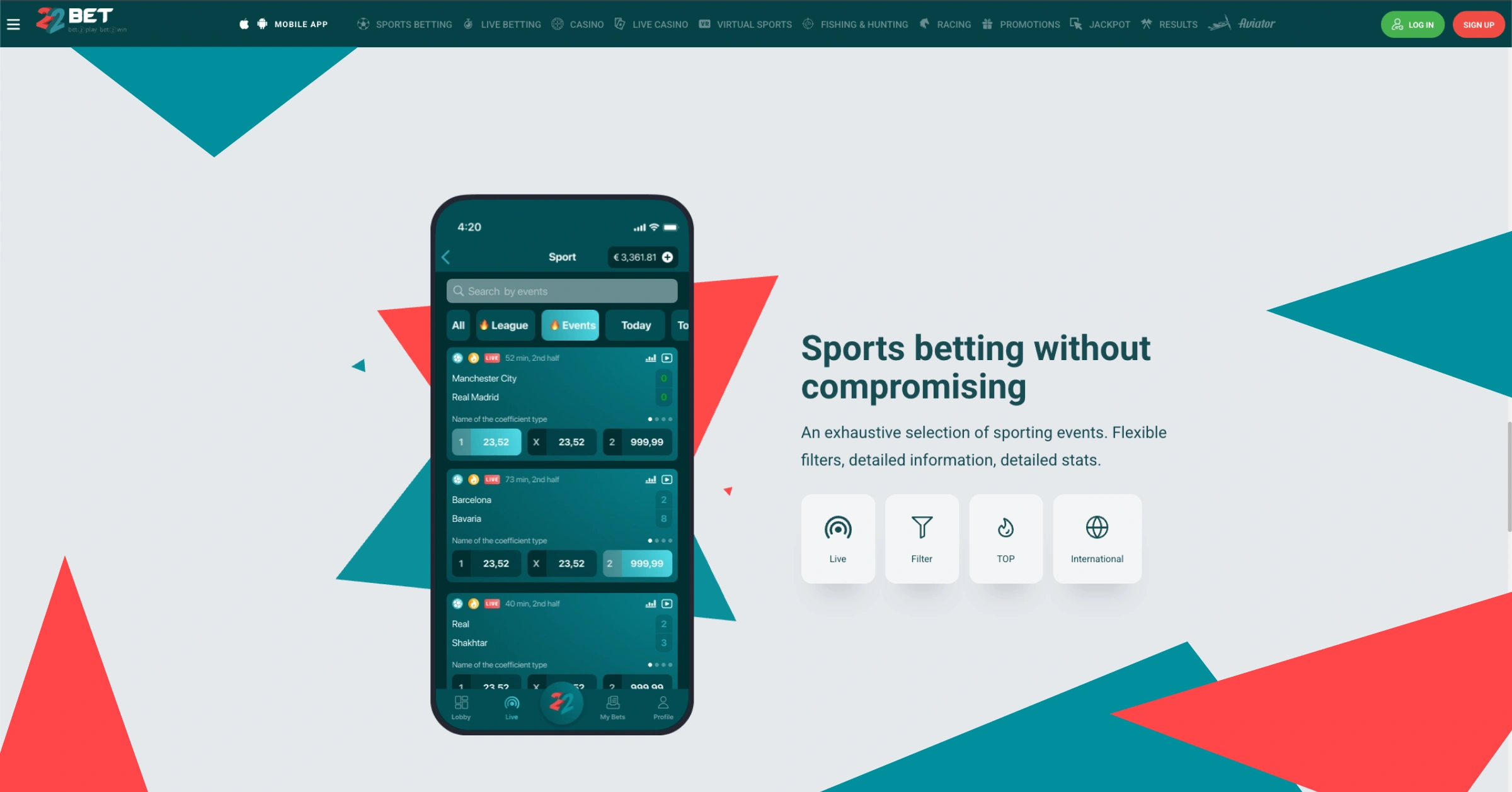 22Bet Download Mobile Version