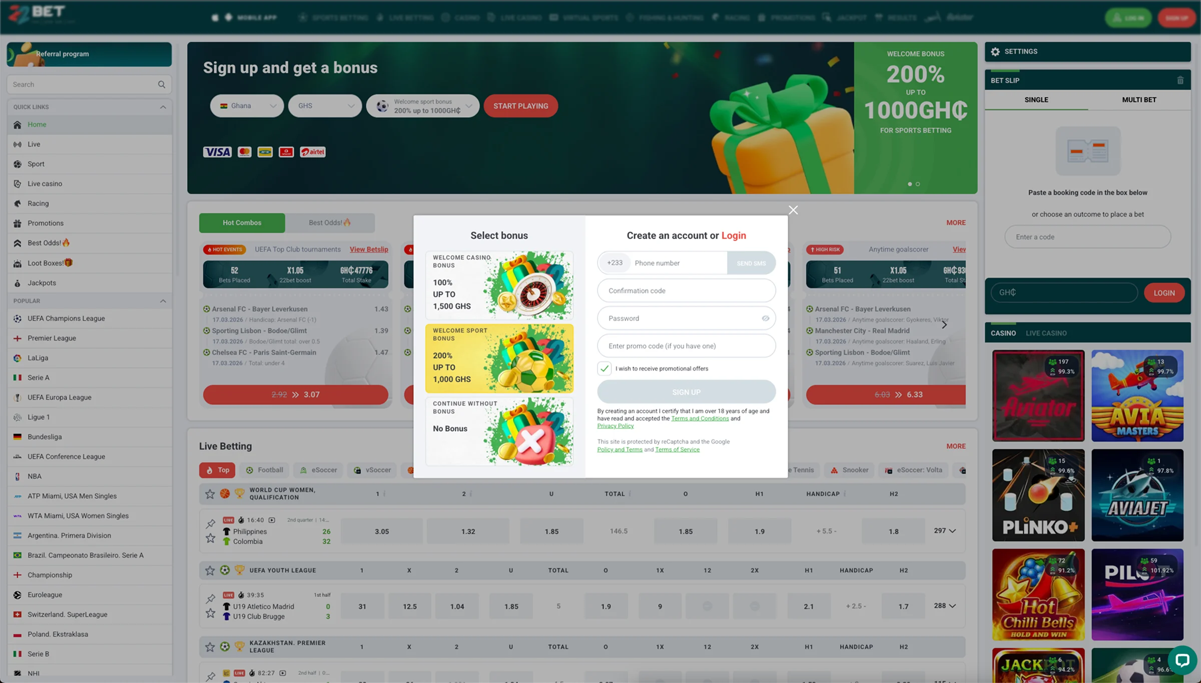 22Bet Quick Sports Betting